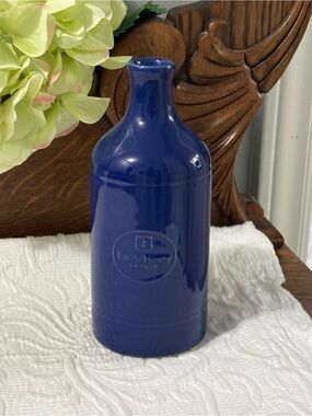 Emile Henry Williams Sonoma Stoneware 7” Blue Vase